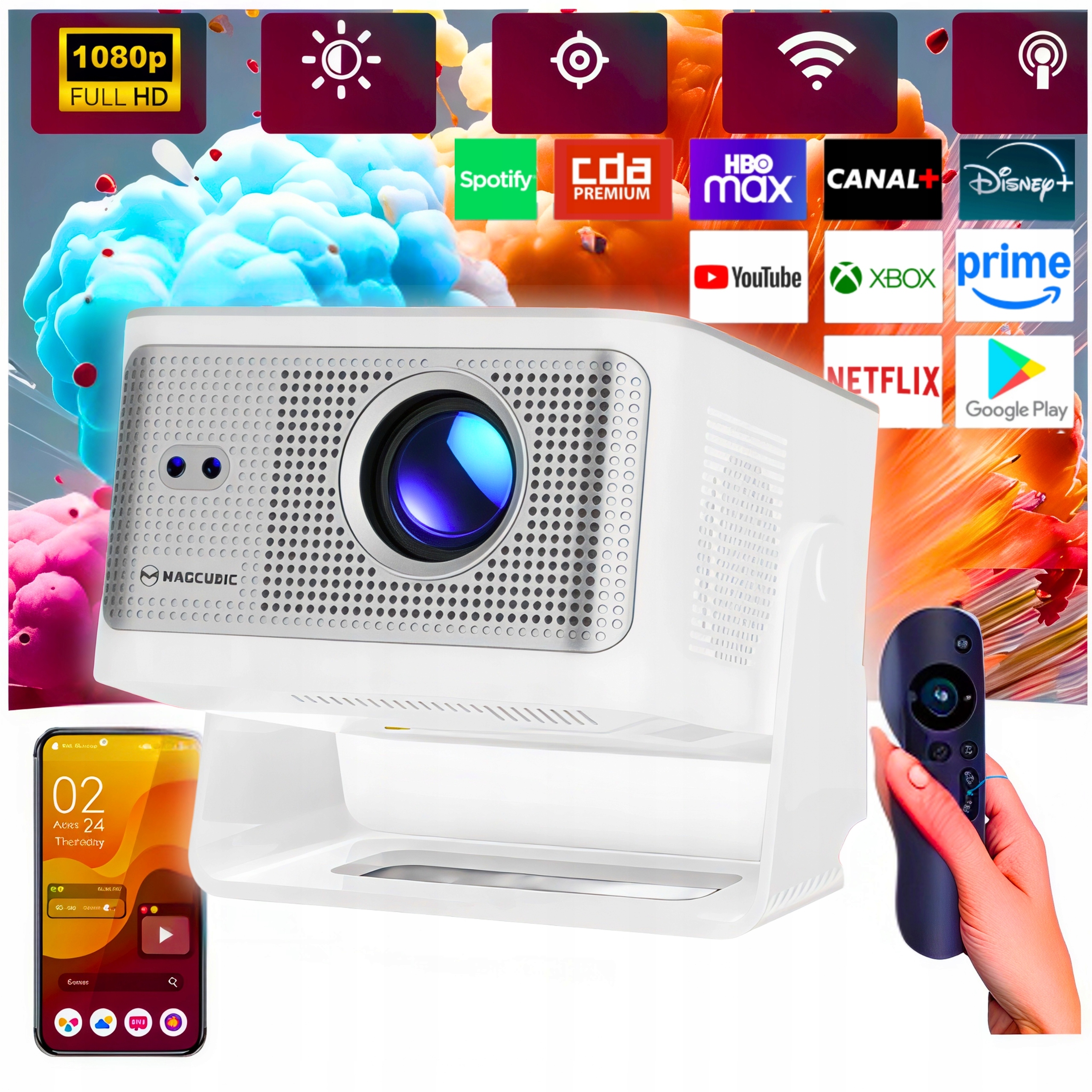Projektor Android Smart Magcubic HY350 Max Otočný Přenosný
