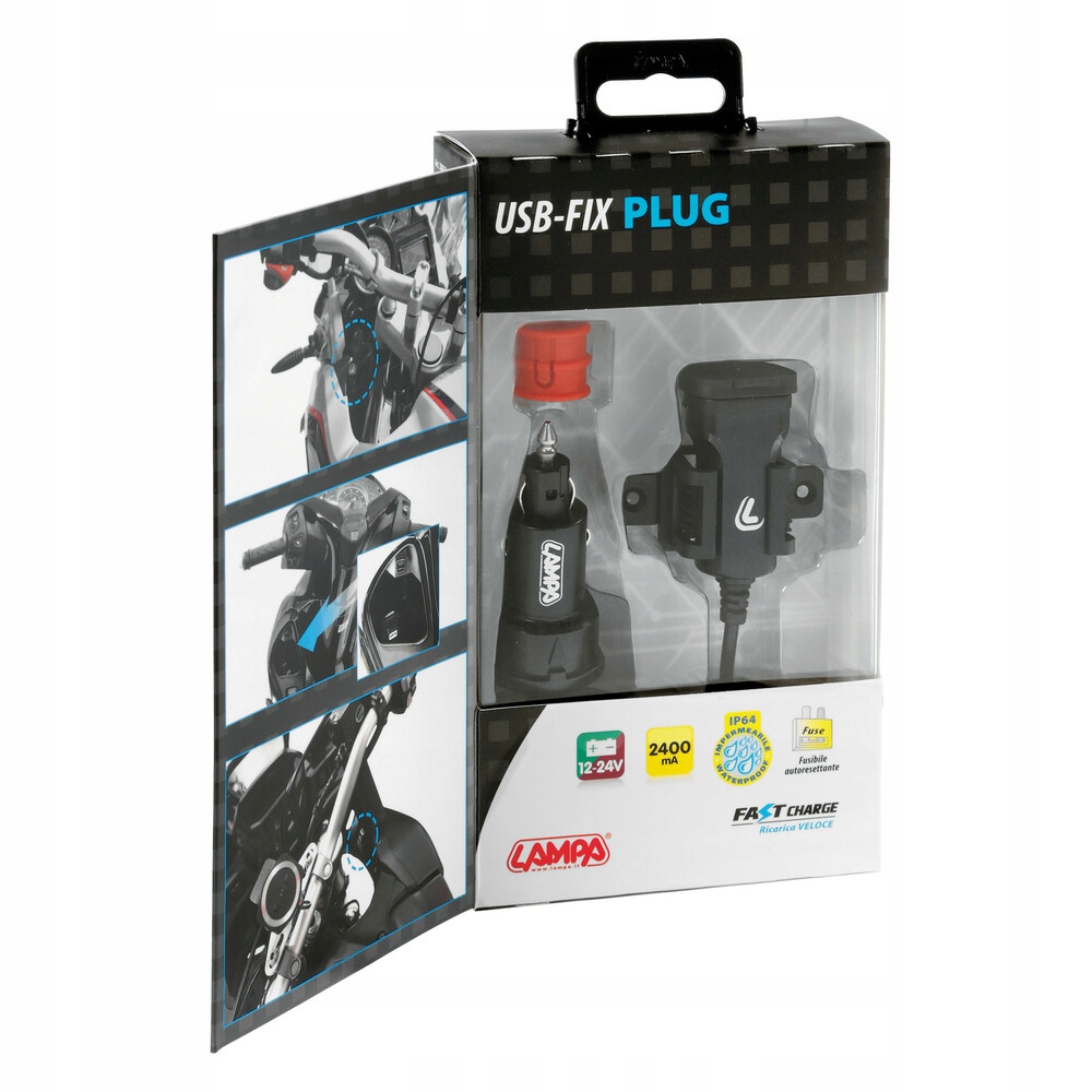 Ladowarka USB 12 24V z mocowaniem LAMPA38833 Manufacturer catalog number 38833