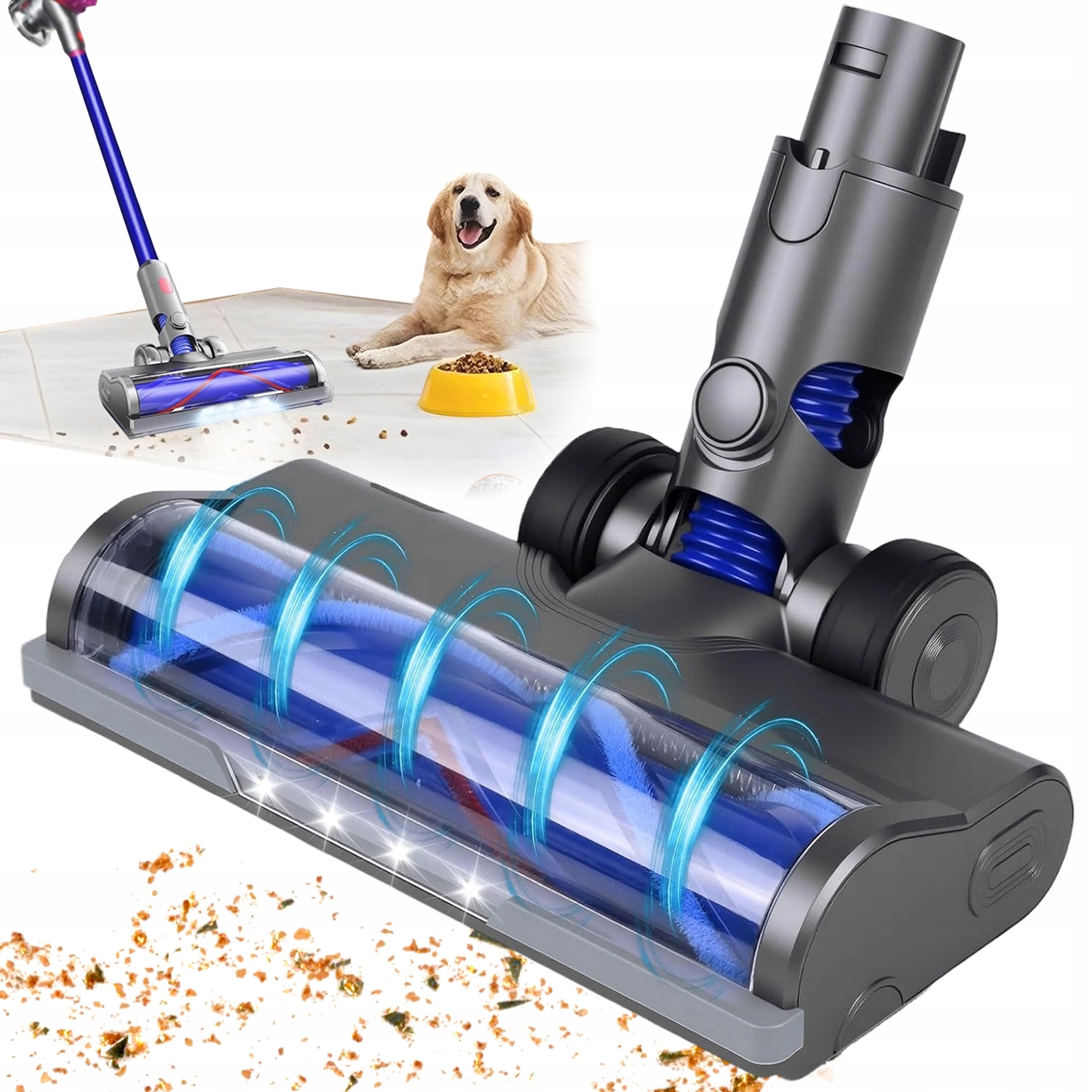 Led Turbo Kartáč Na Tvrdé Podlahy A Koberce Pro Dyson V6 DC59 DC61 DC62
