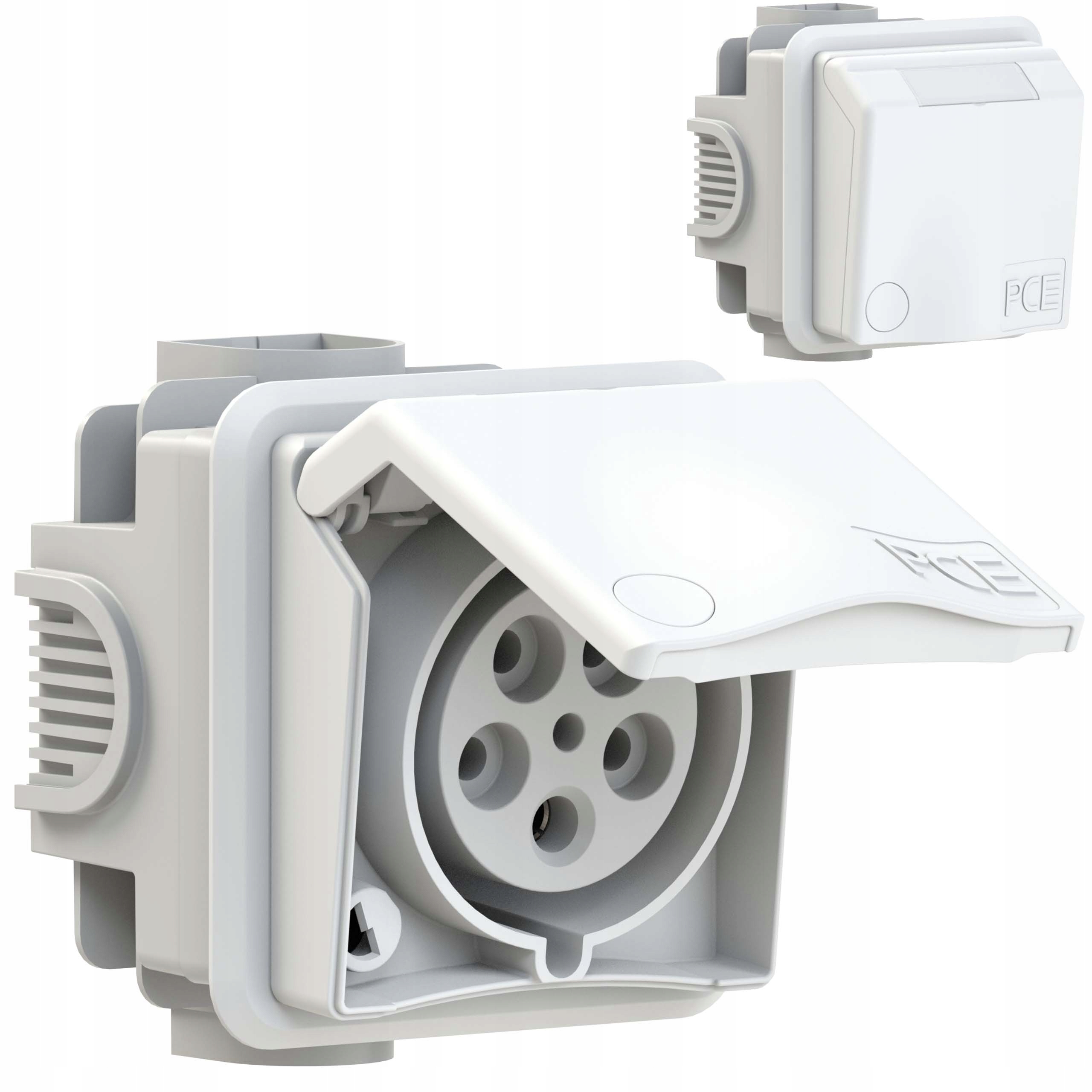 885-6V Průchozí podomítková zásuvka Design 16A 5P