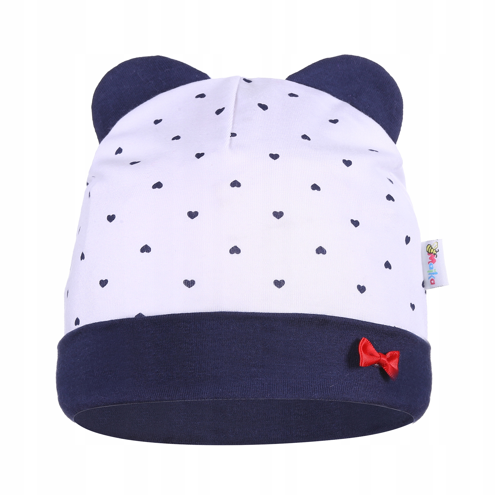 

Czapka Wiosenna Letnia Z Uszkami Dla Noworodka 0+