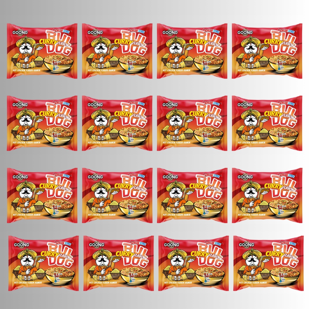 16 Sztuk Goong 117G Buldog Curry Zupa Błyskawiczna Nudle