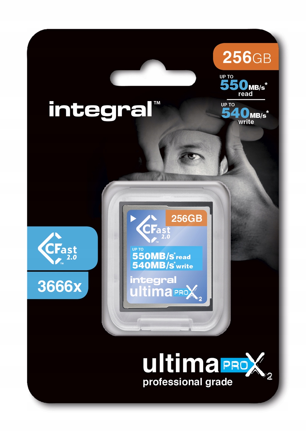 INTEGRAL UltimaPro X2 CFast 2.0 550/540MB 256GB Kod producenta INCFA256G-550/540