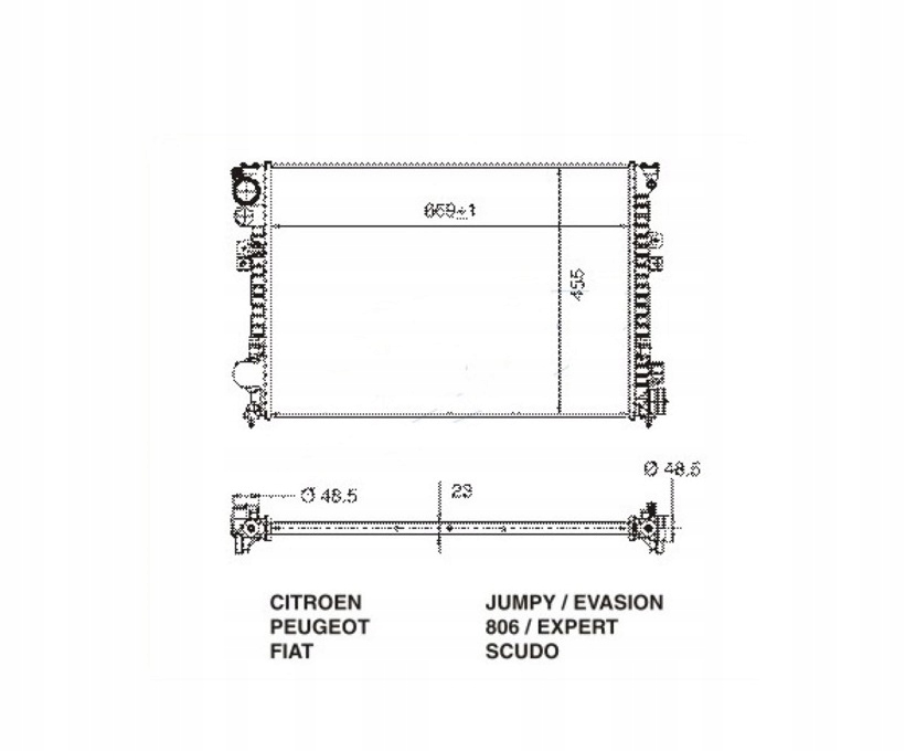 CITROEN DISPATCH U6U 06.94 - CHŁODNICA 1301.W5