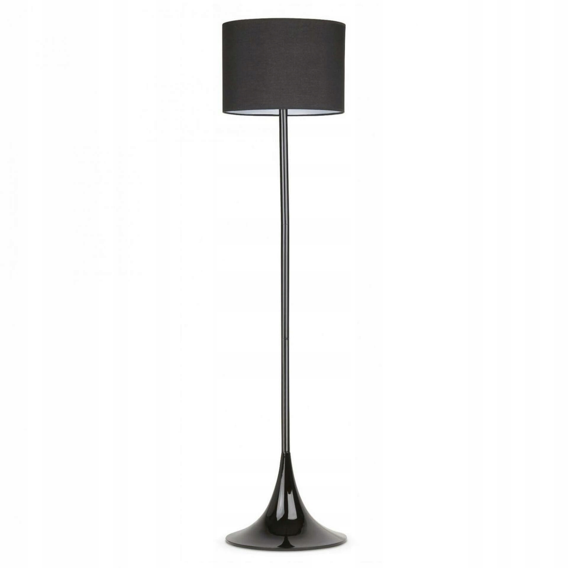Stojacia lampa Faro Black, moderný čierny design, oceľ a textil, E27, 15 W