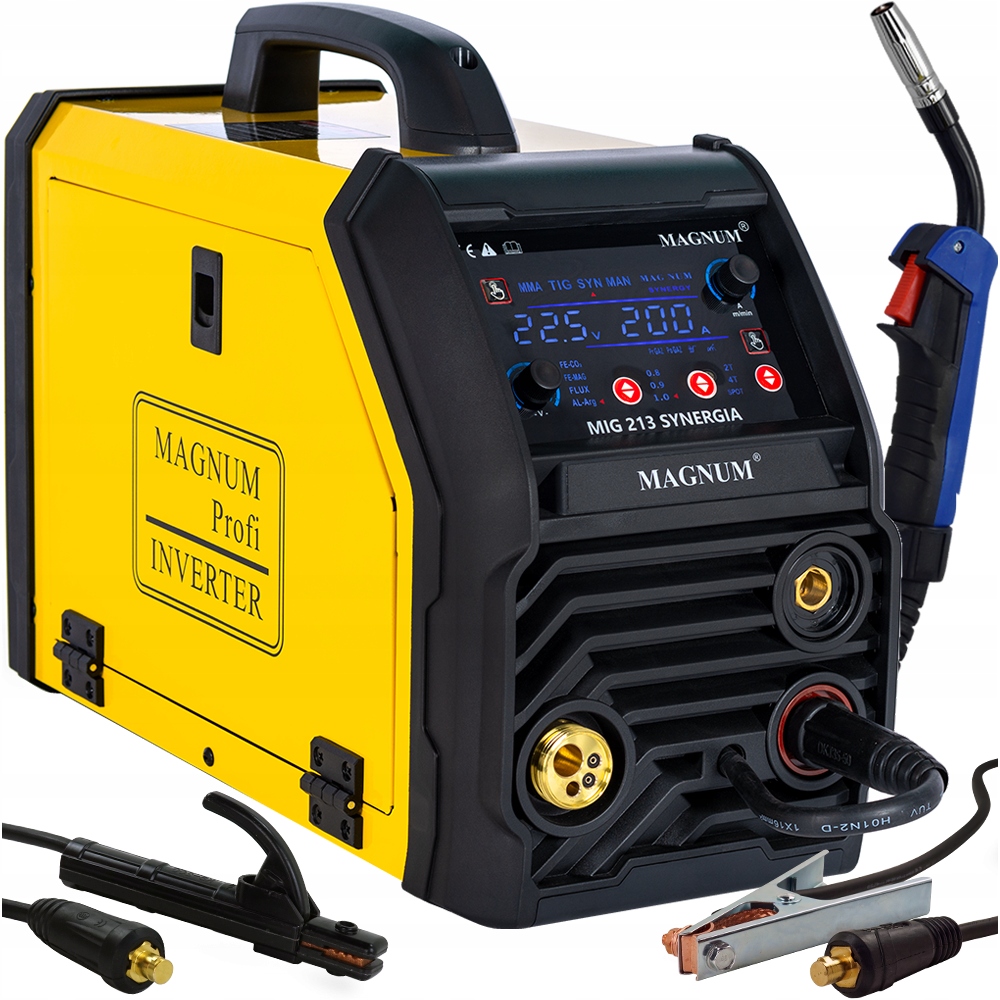 Spawarka Migomat Mig Mag Mma Tig 3w1 Alu Synergia 200A 230V Magnum 213 Spot
