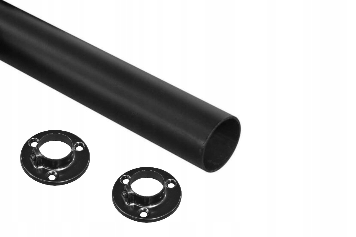 

Drążek na ubrania do szafy 3m x 25mm czarny mat