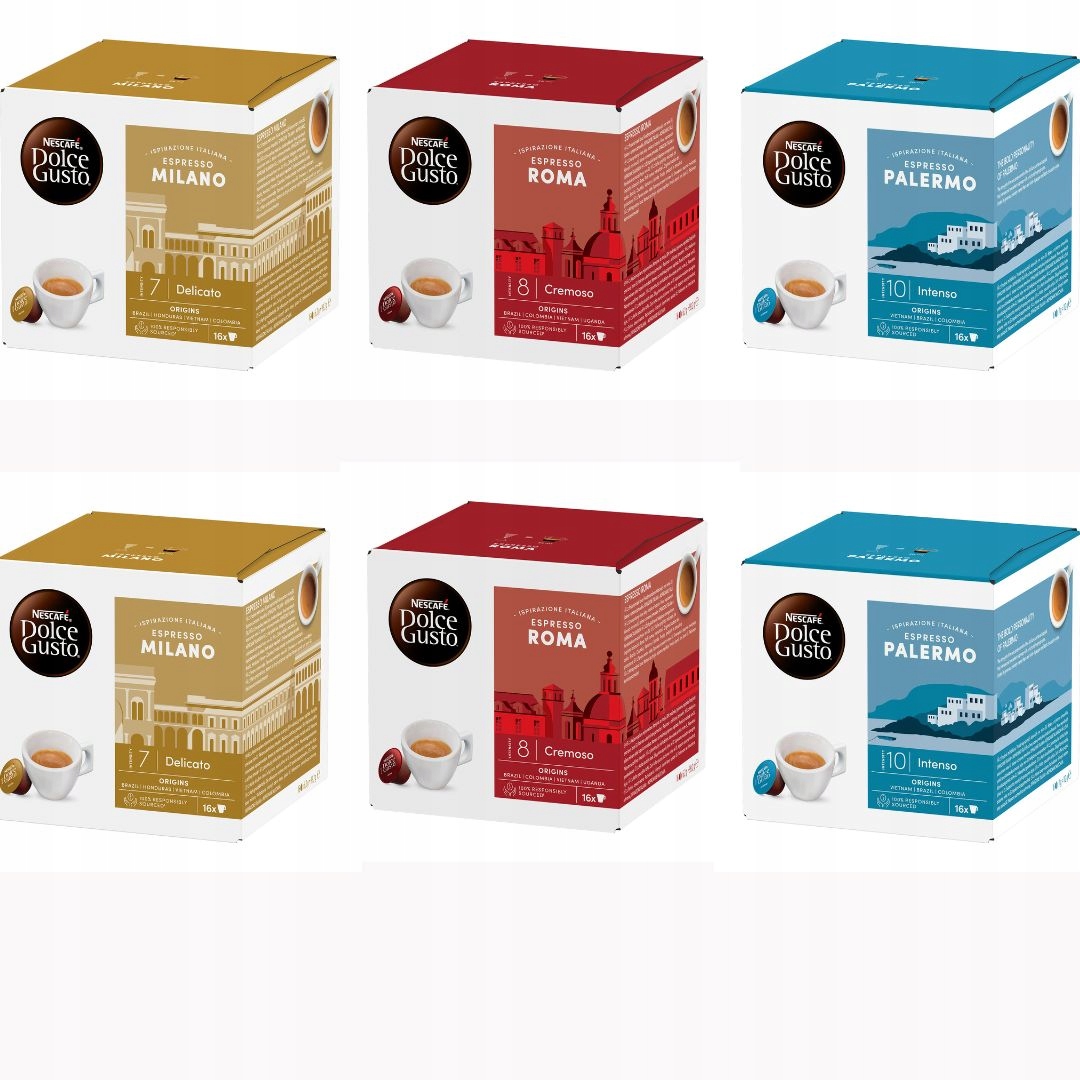 Kapsułki do Dolce Gusto Nescafe Milano, Roma, Palermo 96 szt.