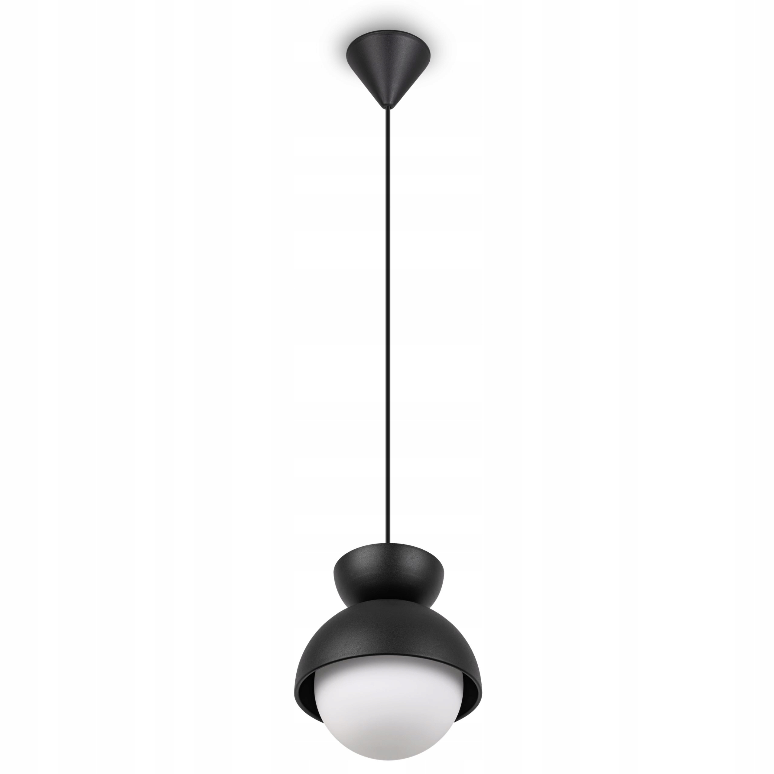 Závěsná lampa nad stůl G9 Černá moderní do ložnice Klosz Lampka