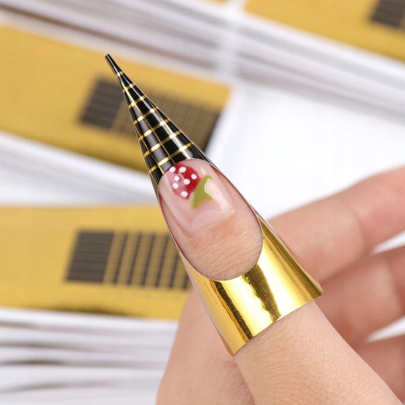 Szablony Wąskie 500szt. Złote Do Przedłużania Kod producenta 5903814513658