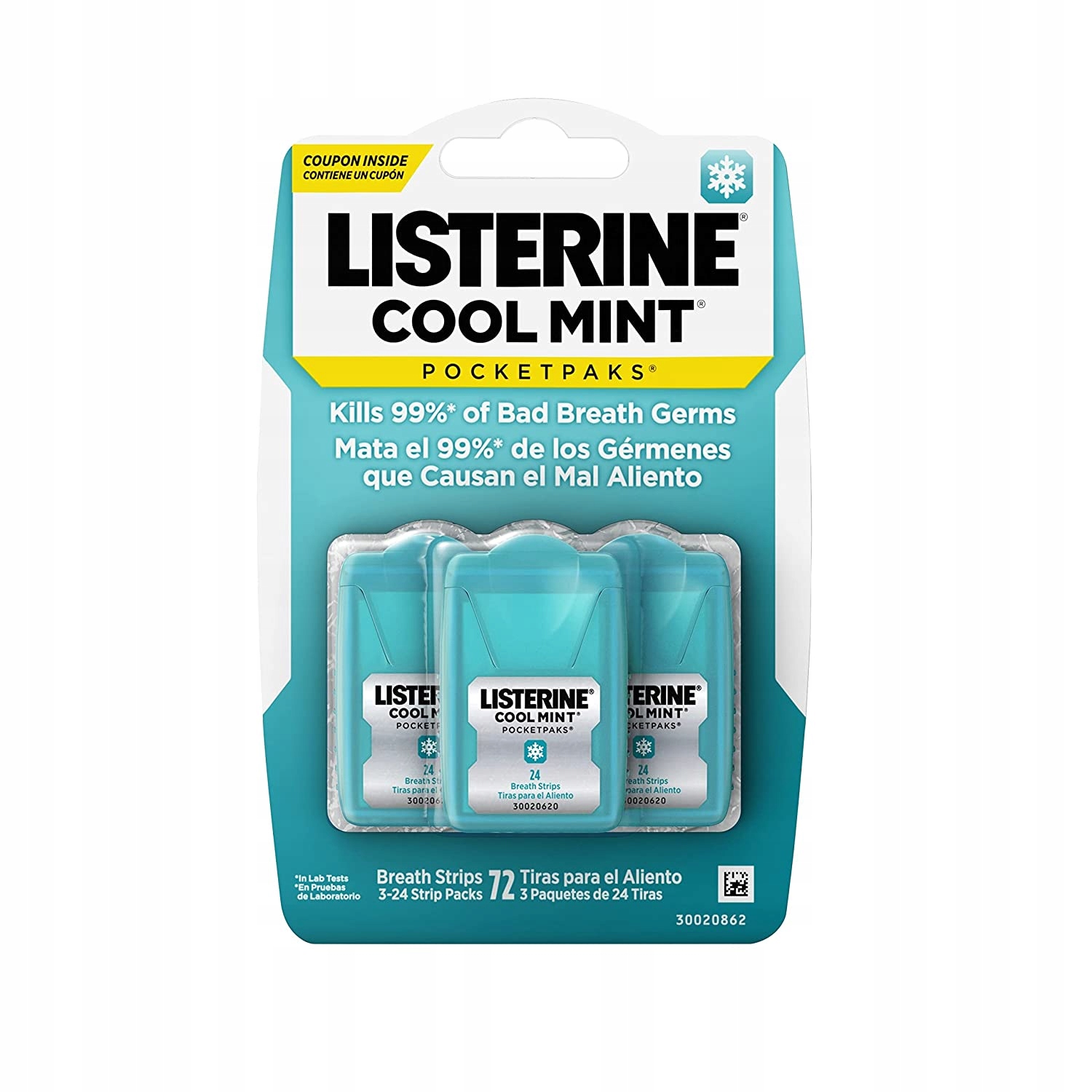 

Listki odświeżające Listerine Cool Mint 72 listki