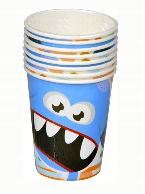 KUBECZKI PAPIEROWE KOLOROWE POTWORKI URODZINY 8x