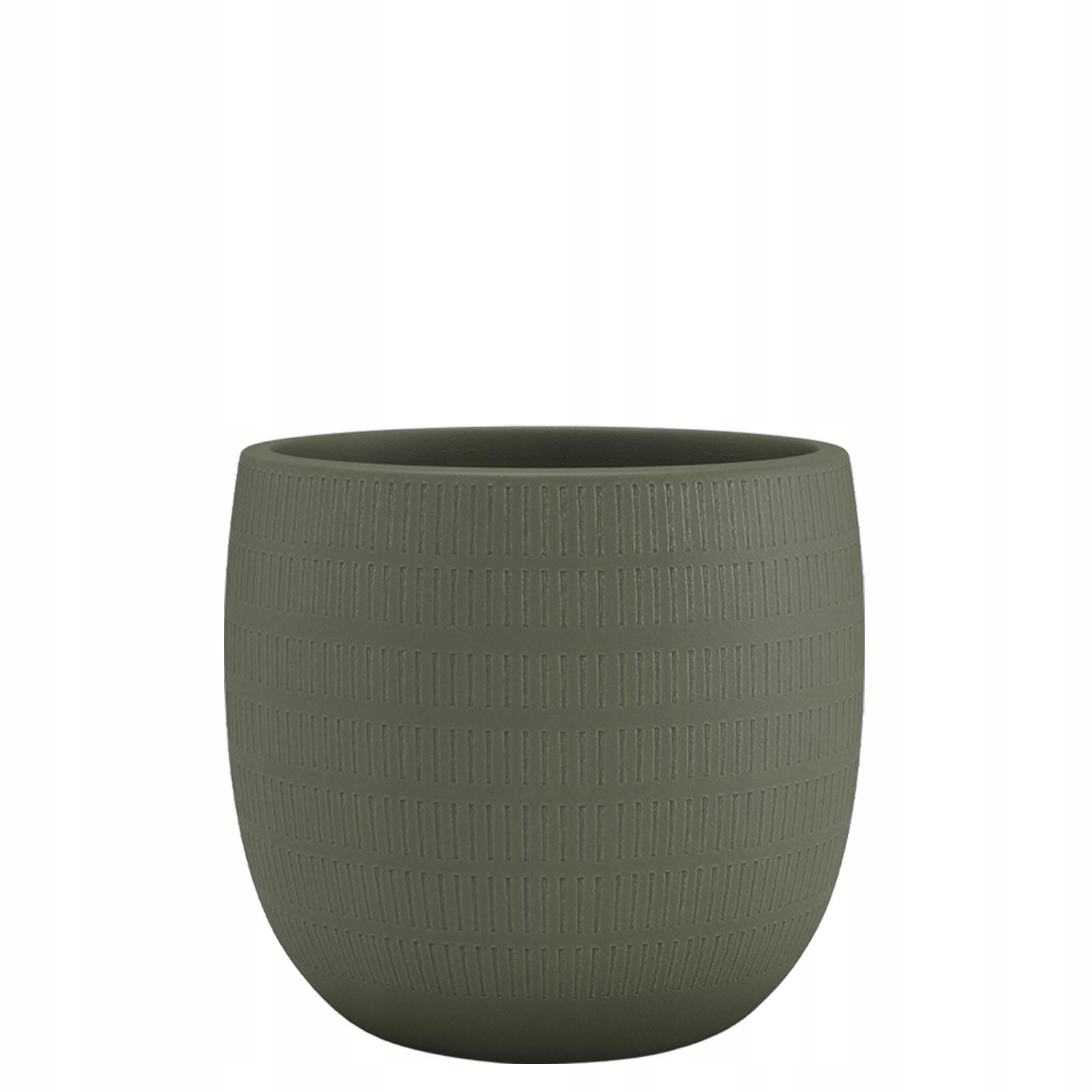 

ciemnozielone doniczki ceramiczne Aura 16/14 cm