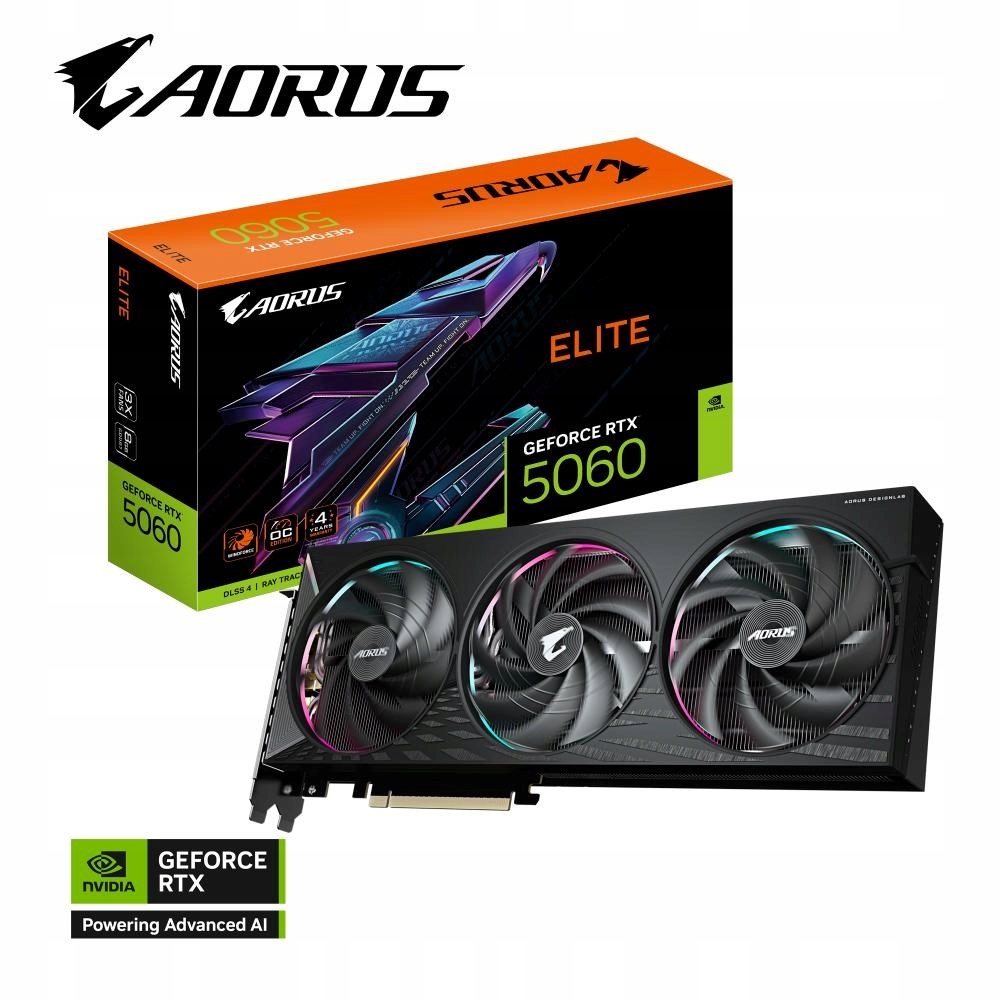 Gigabyte Aorus GeForce Rtx 5060 Elite 8GB GV-N5060AORUS E-8GD