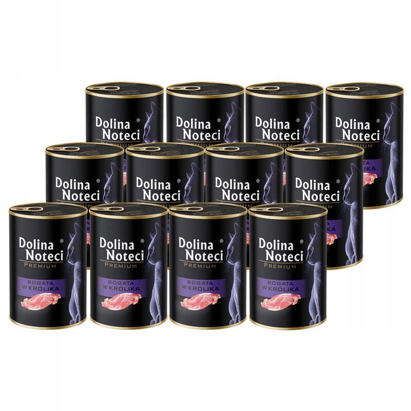 Levně Mokré krmivo pro kočky bohaté na králíka Dolina Noteci Premium 12 x 400 g