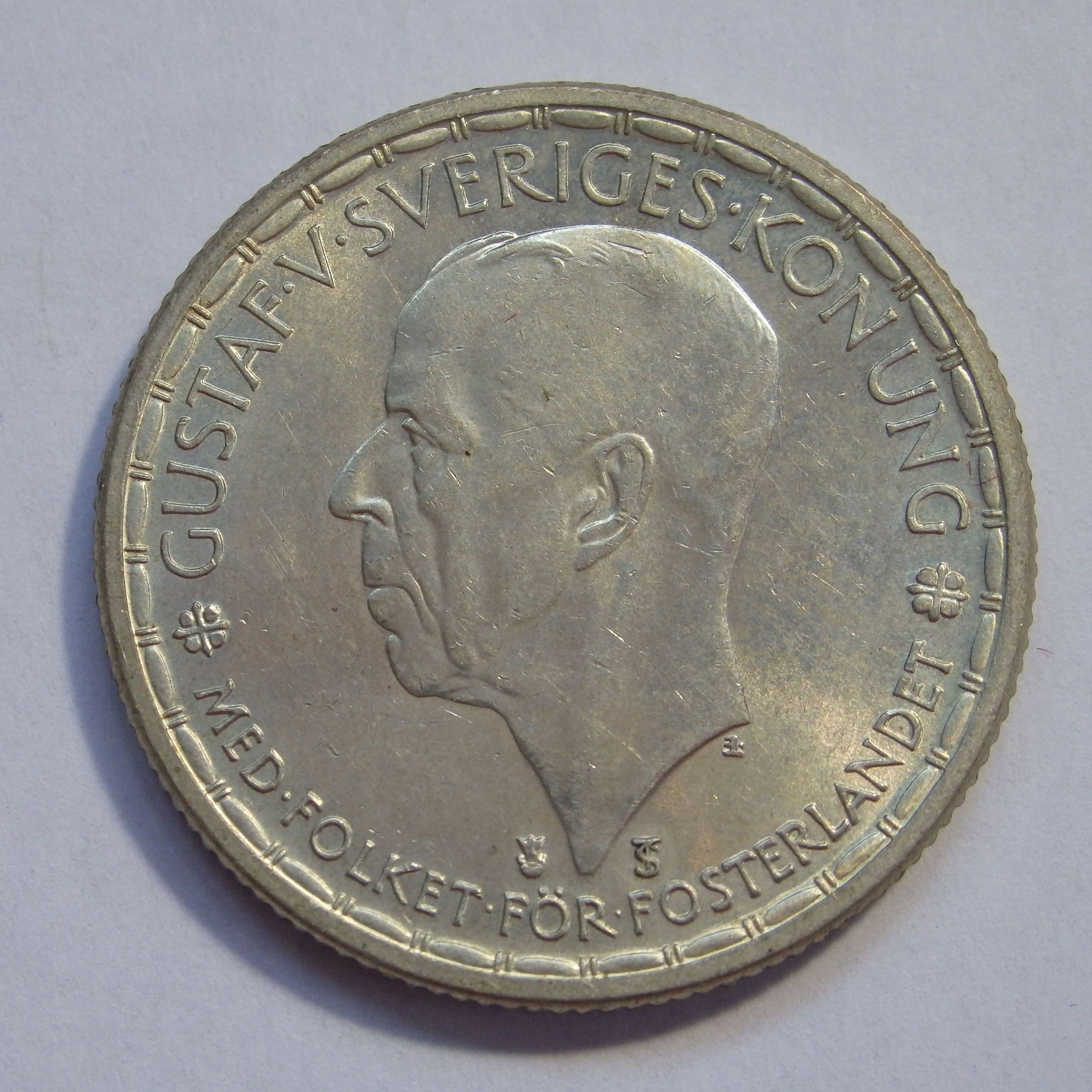 2 Korony, Szwecja, 1950r. Ag M2408