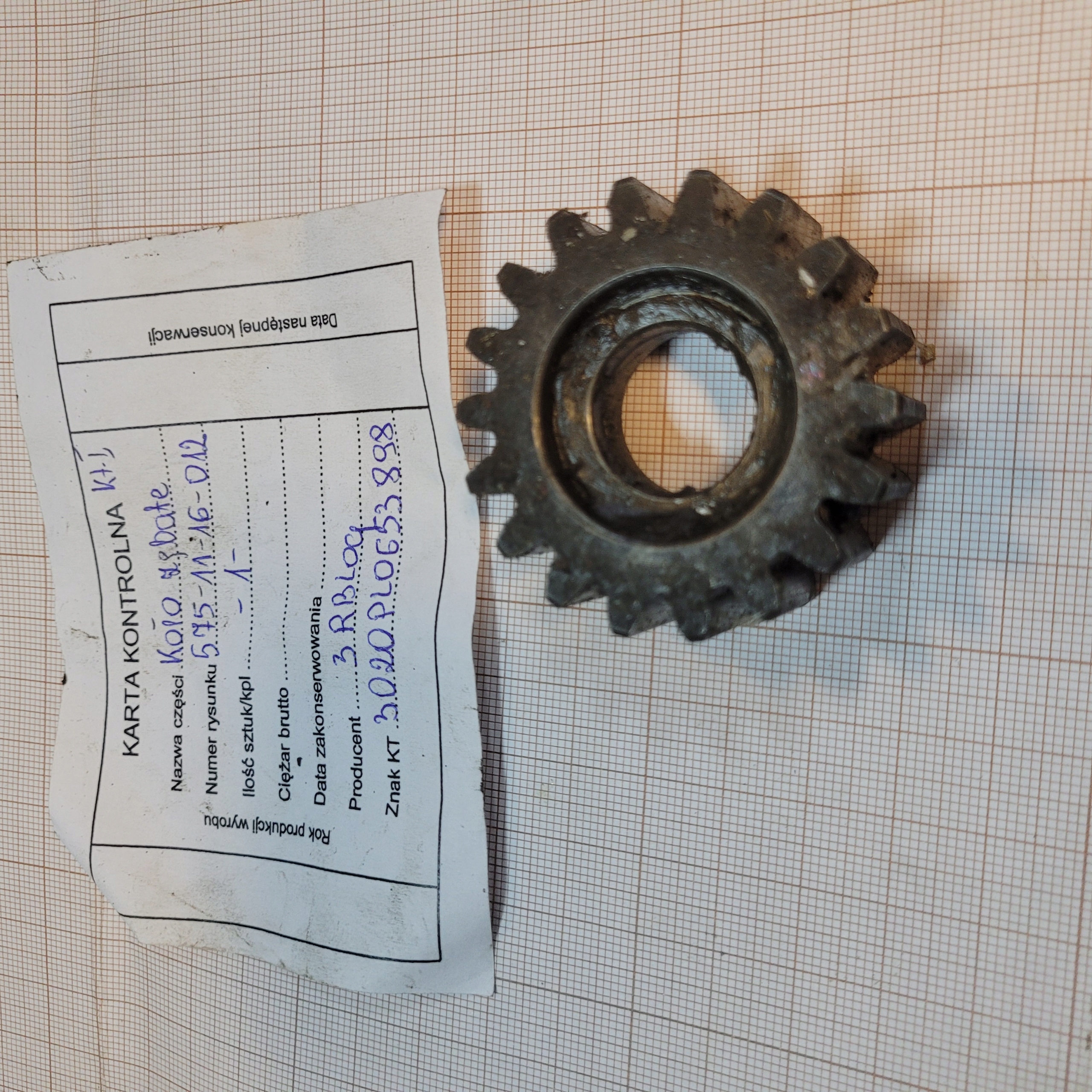 Koło zębate 575.11.16.012 3RBlog R#