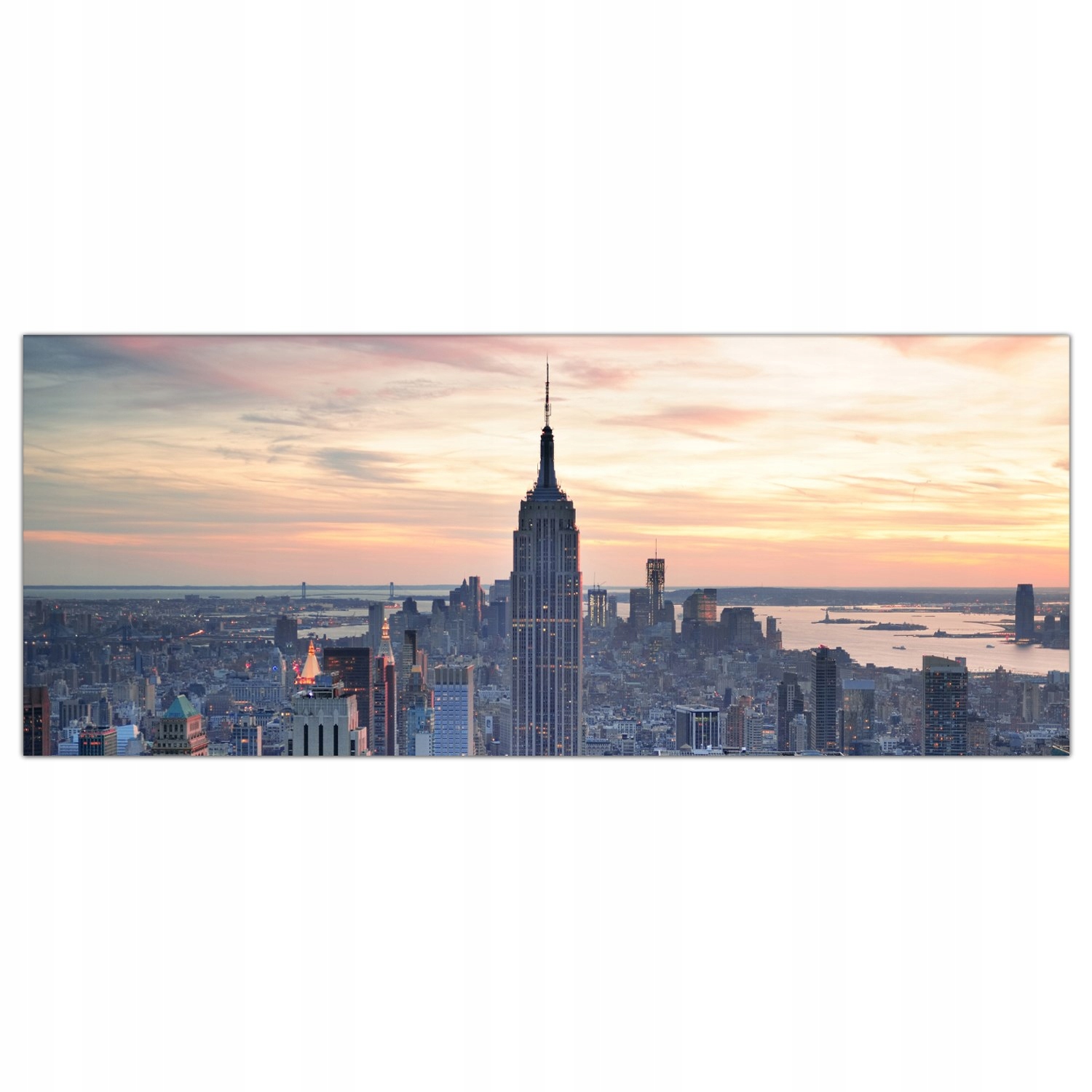 

Obraz na szkle Foto Nowy York Zachód Słońca 125x50