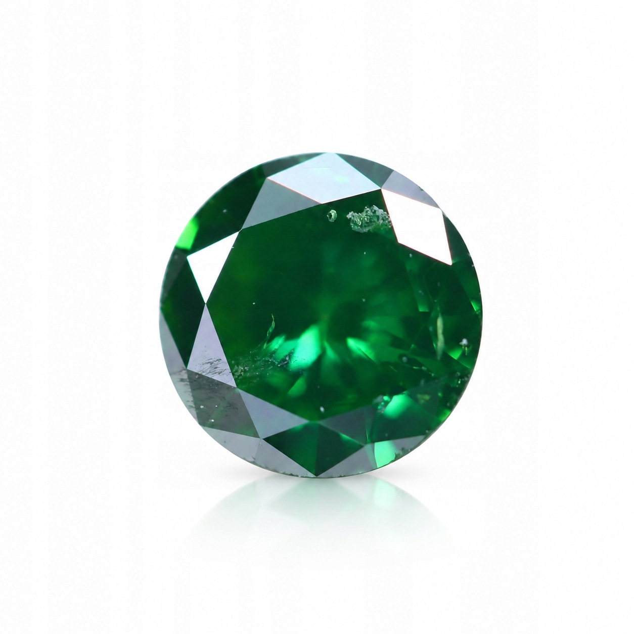 Přírodní diamant 0.27 ct Zelený Briliant SI2 certifikát Wbd
