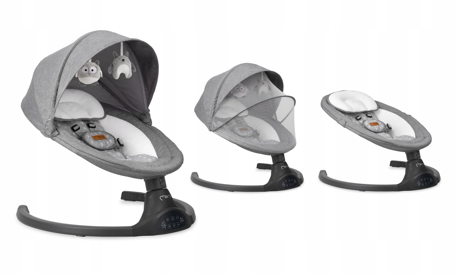 OUTLET MoMi KENANI - LEŻACZEK BUJACZEK ELEKTRYCZNY BLUETOOTH PILOT - ciemny EAN (GTIN) 5907457701700