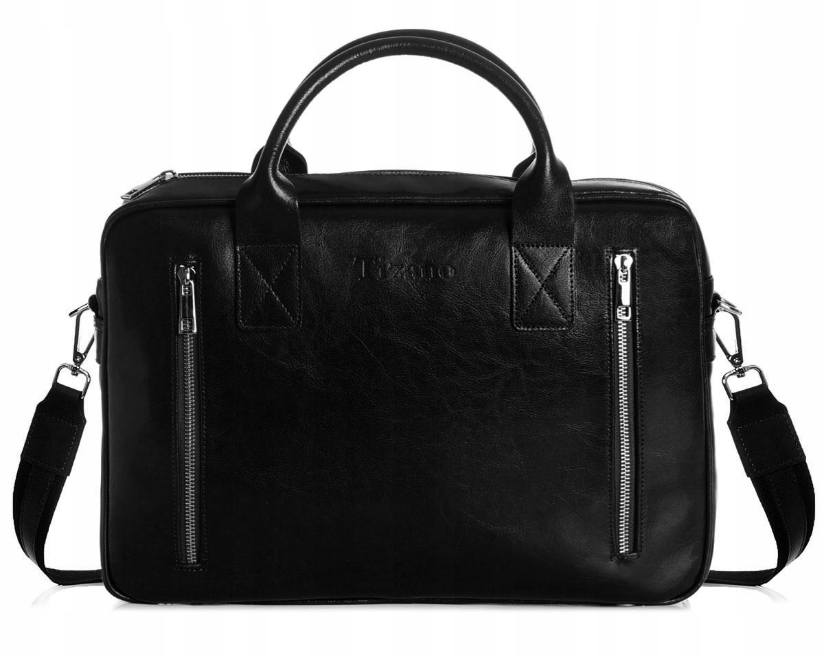 SKÓRZANA AKTÓWKA TORBA NA LAPTOP SOLOME MARTON CZARNA