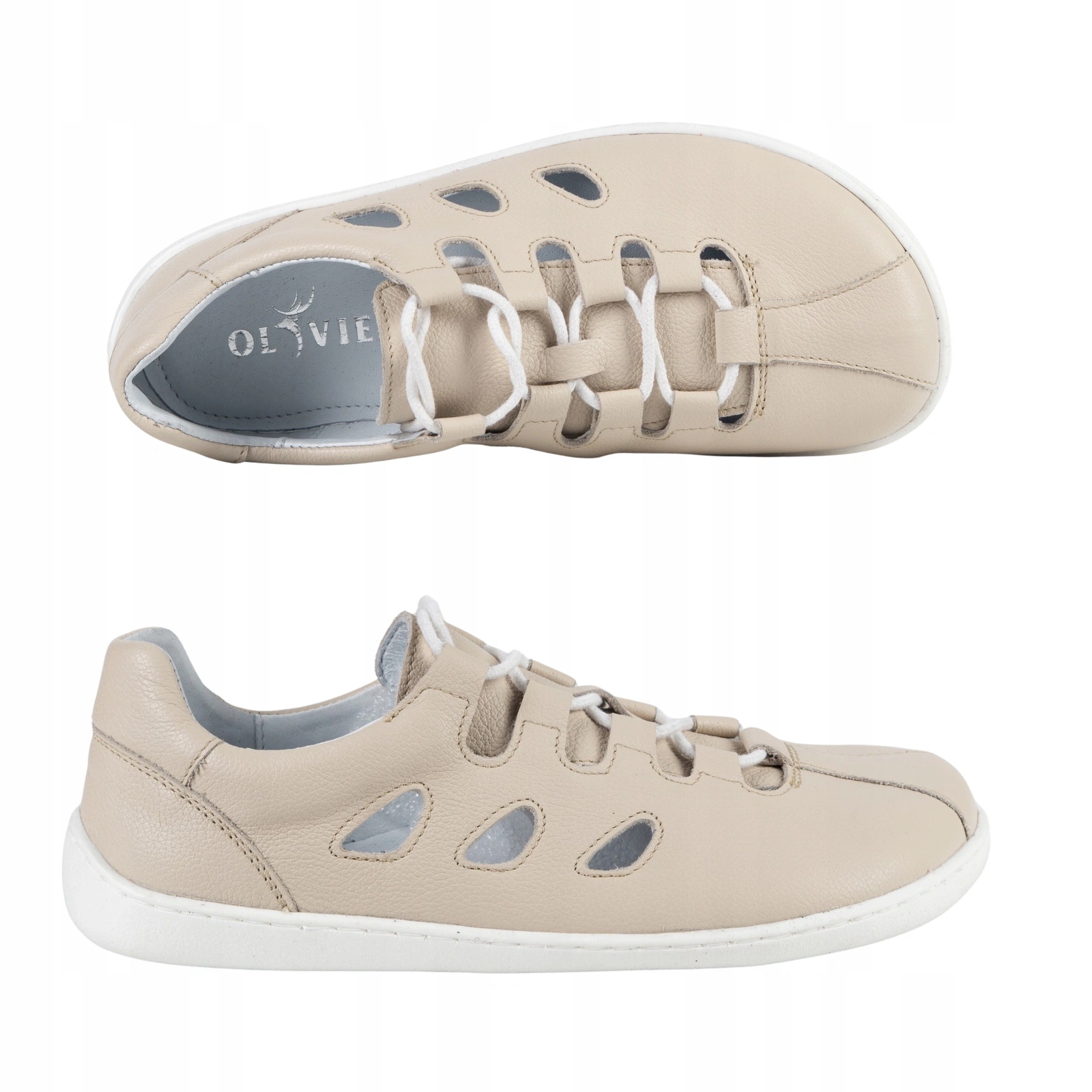 Barefoot Damskie minimalistyczne sneakersy 1814POL beżowe 40