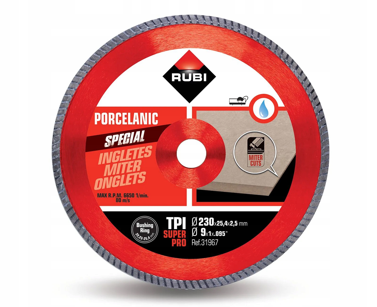 

Tarcza diamentowa do gresu 230mm Rubi Tpi SuperPro