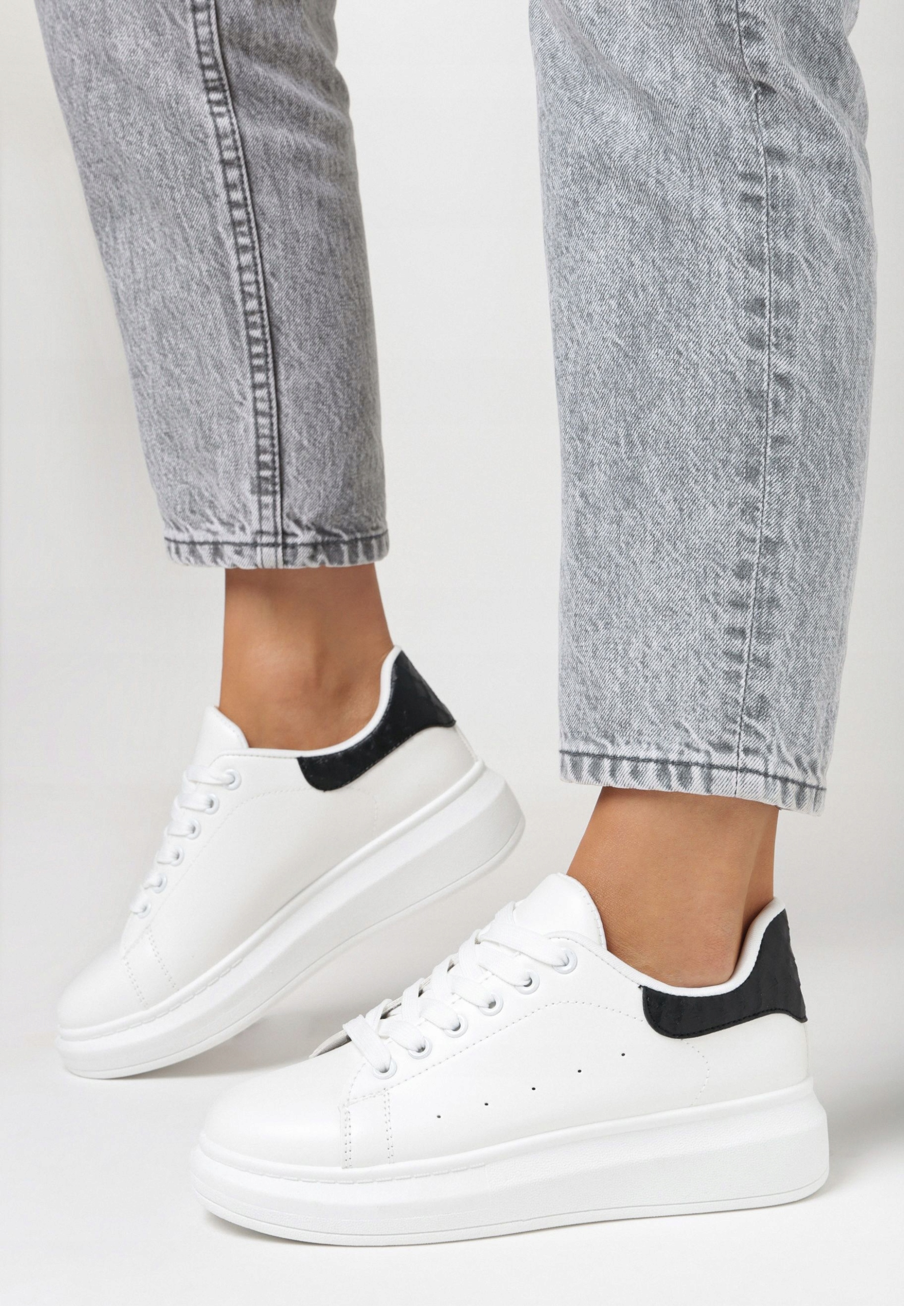 Biało-Czarne Sneakersy 40