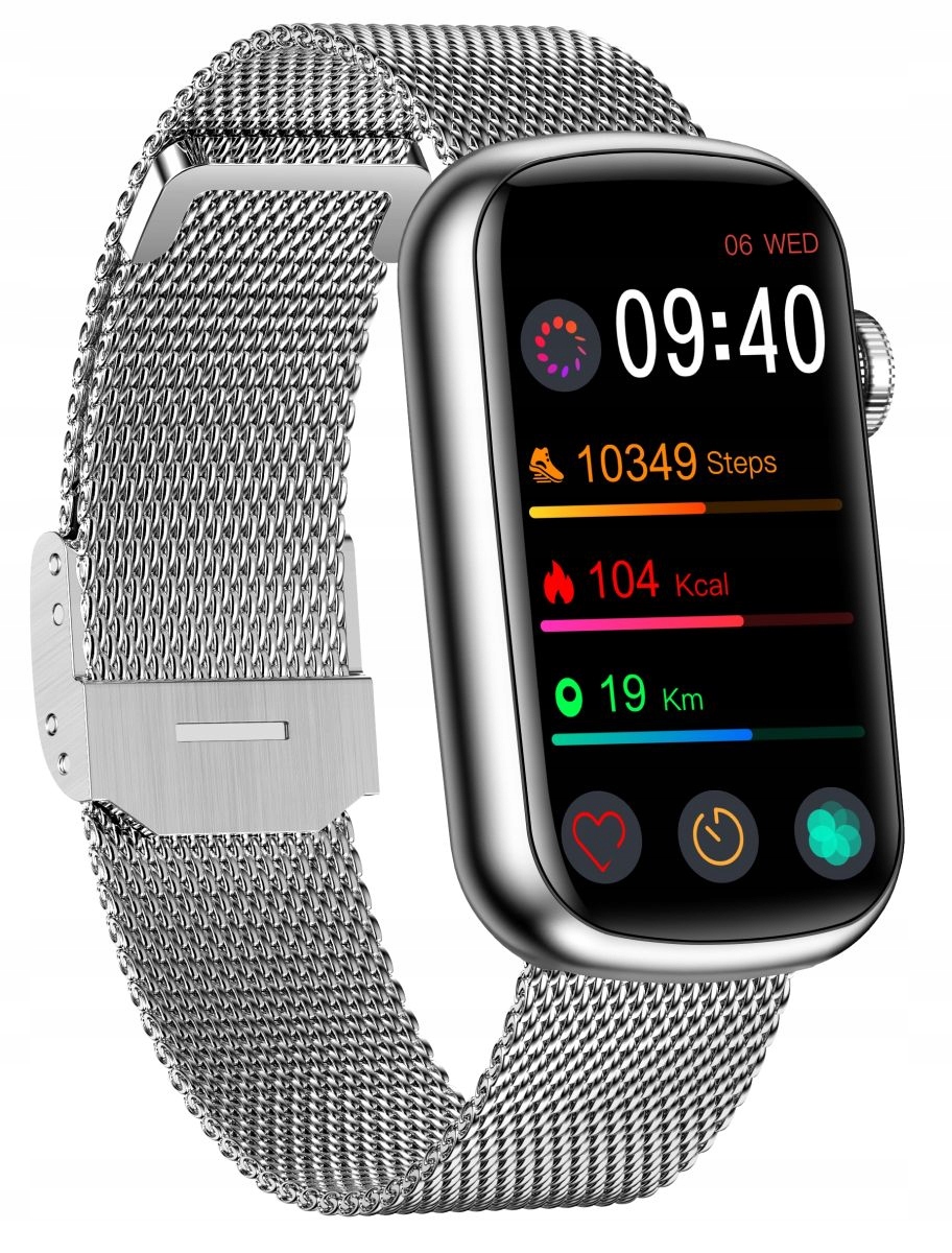 SMARTWATCH GARETT WAVE RT SREBRNY, STALOWY Marka Garett Electronics