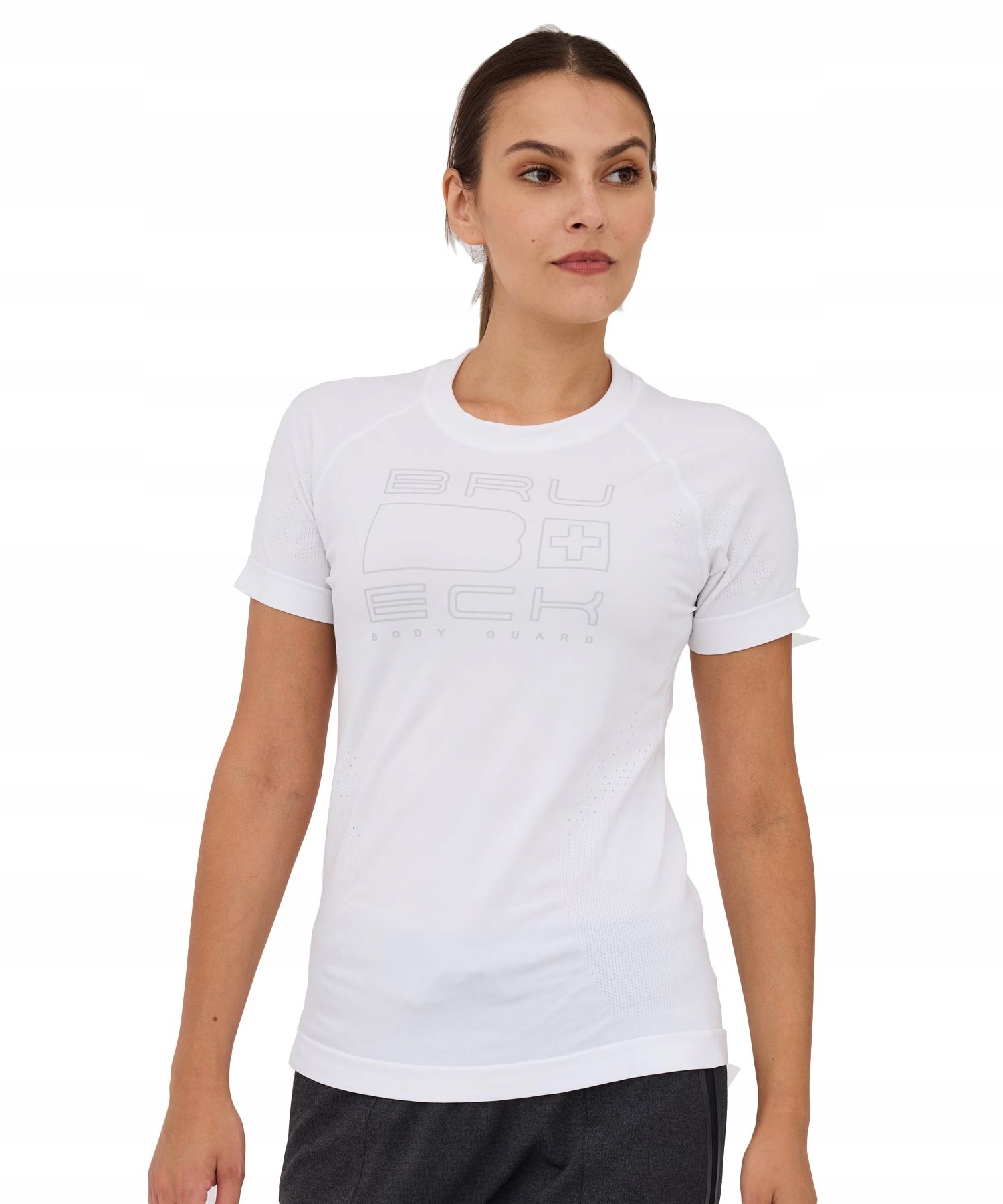 Termoaktywna koszulka damska z krótkim rękawem Brubeck Aerate biały S