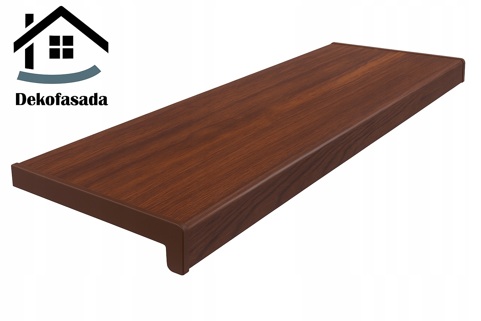 Vnitřní parapet Pvc ořech 180 x 35 cm s krytkami Bonus