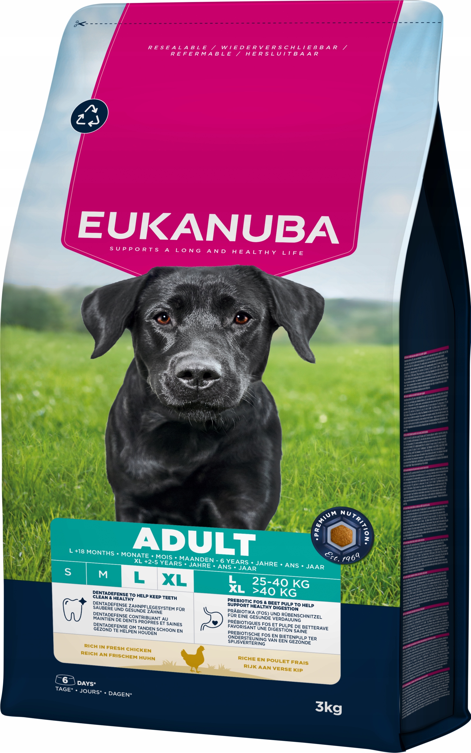 Levně Eukanuba Life Care suché krmivo pro dospělé psy velkých plemen, kuřecí, 3