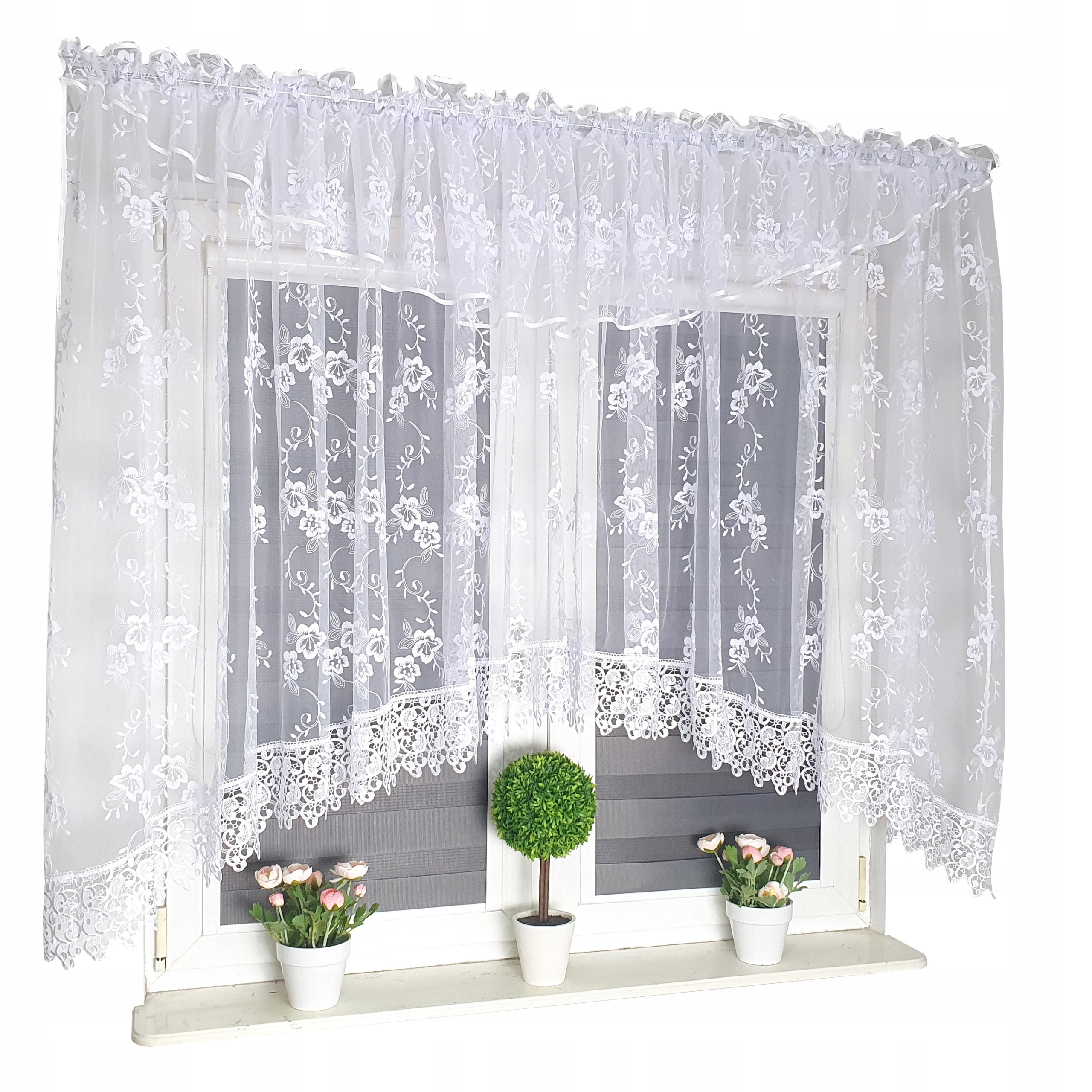 FIRANA GOTOWA 400x150 FIRANY FIRANKA BIAŁA ŁUK