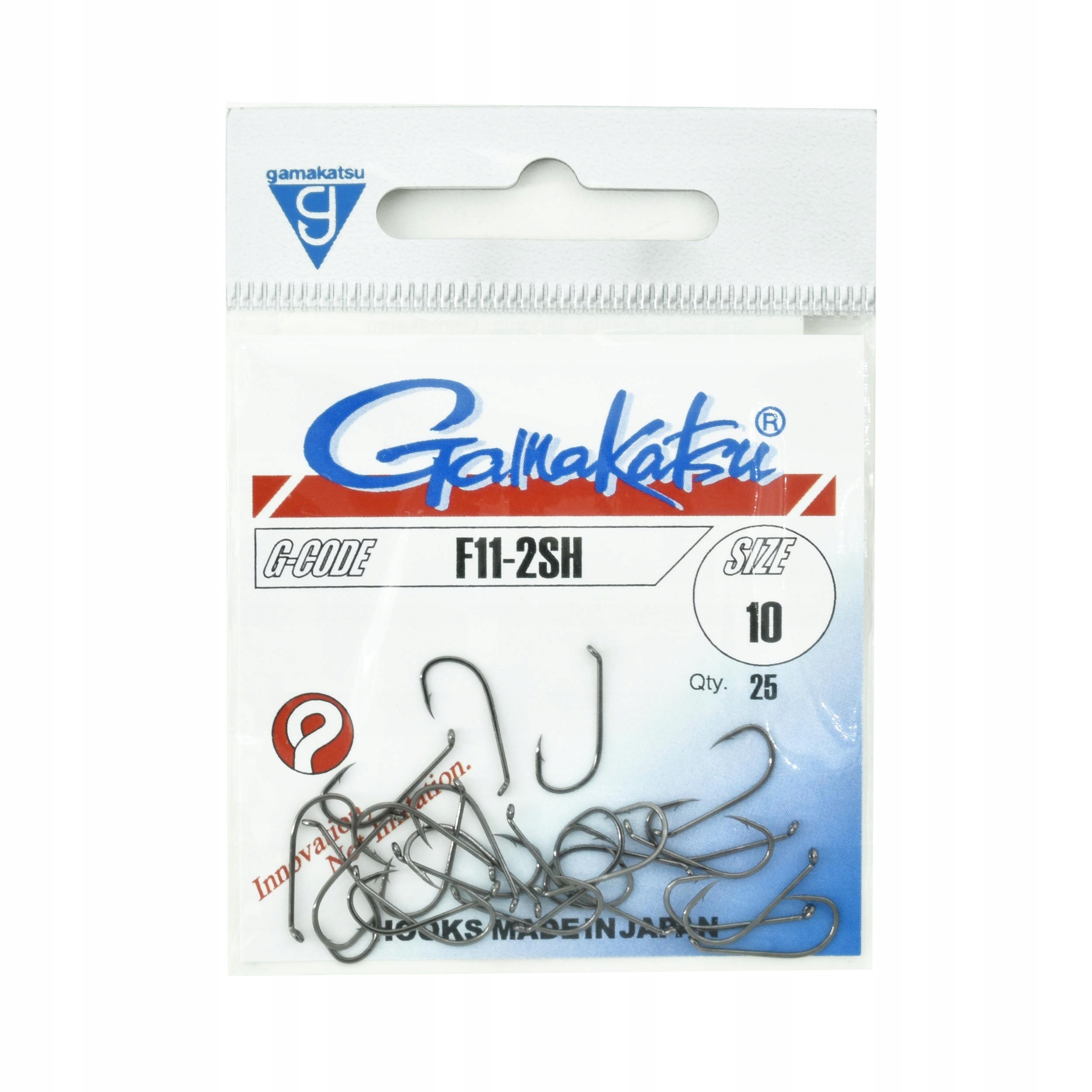Haki muchowe Gamakatsu Fly F11 #10 black 25szt. uszko zadzior wygięty grot