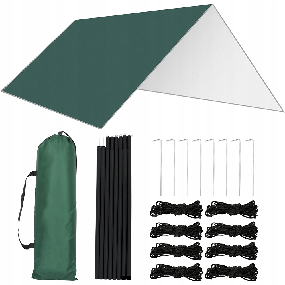 Płachta Biwakowa Markiza Tarp 300X300CM Do Ogrodu Przydomowego Patio