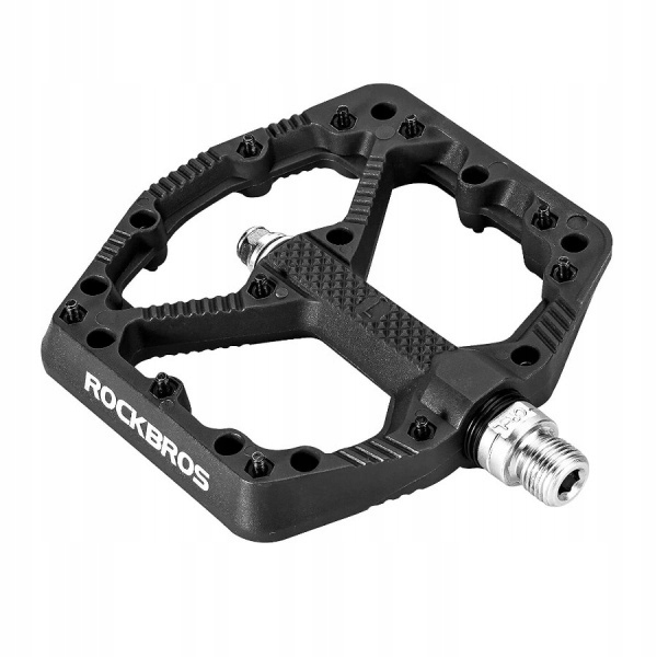 Pedały rowerowe nylonowe platformowe z pinami Rockbros 2021-12A czarne