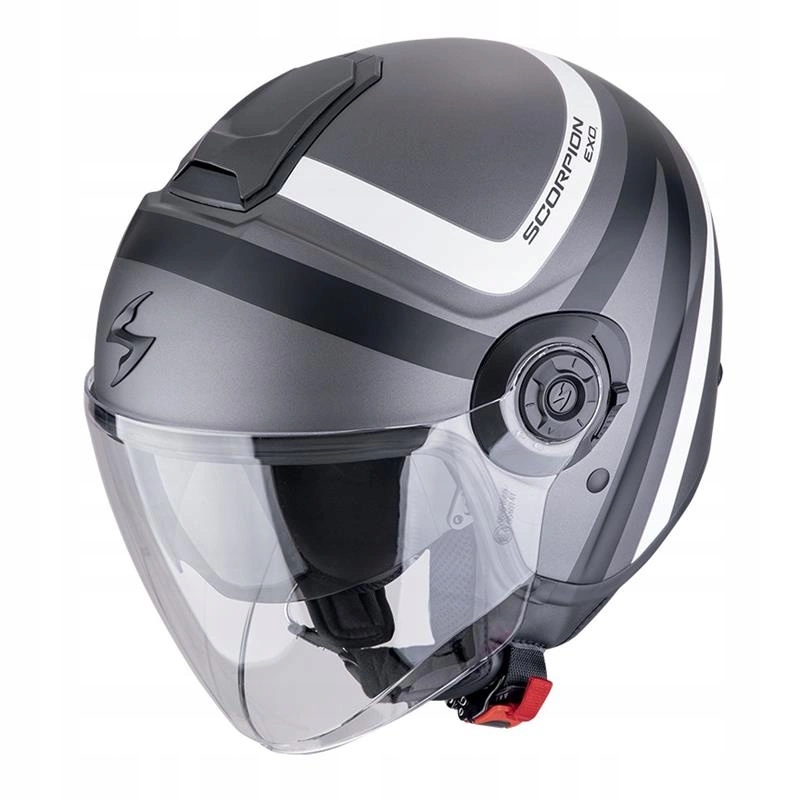 Otvorená prilba Scorpion Exo-city II Riva Silver/black/white Darčeky