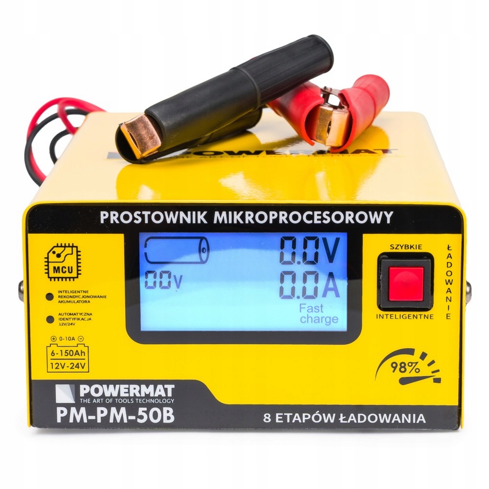 Prostownik MIKROPROCESOROWY 12V 24V Akumulatorowy Model PM-PM-50B