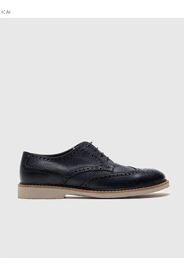 Cabani Modré Pánské Ažurové Kožené Polobotky Elegantní 43 5IA