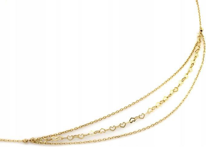 Zlatý náhrdelník 585, moderní řetízek 3.74 g, elegantní a efektní dárek