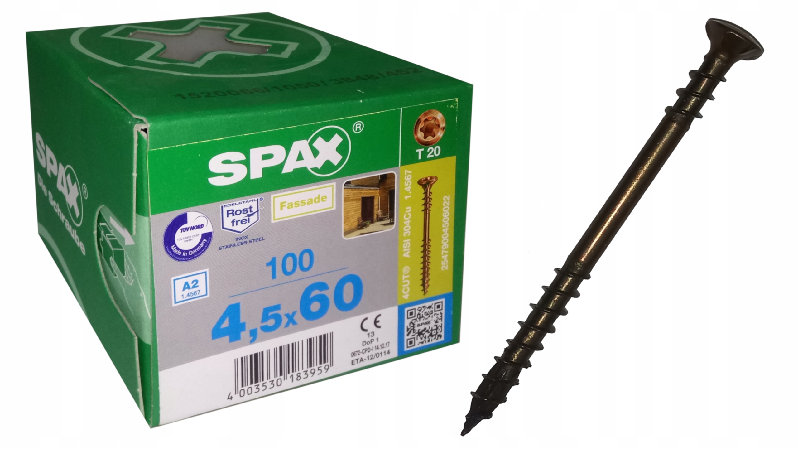 Spax wkręty do taras,fasady 4,5x60 Stare Złoto