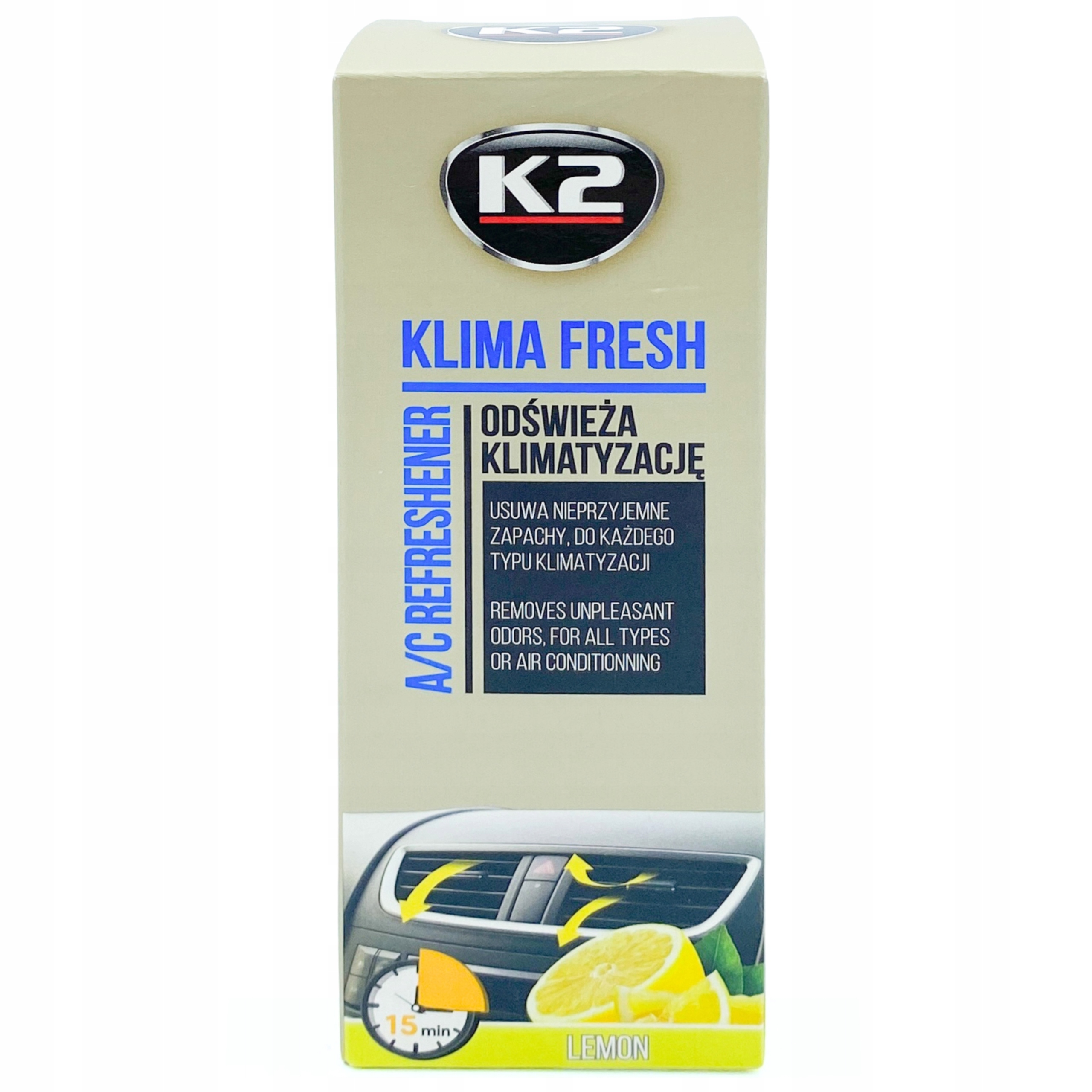 K2 KLIMA FRESH ODGRZYBIACZ KLIMATYZACJI LEMON EAN (GTIN) 5906534007476