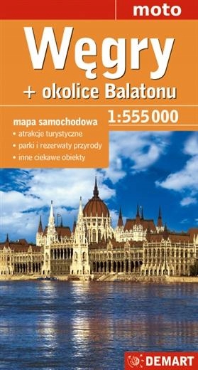 

Węgry Okolice Balatonu Mapa Samochodowa 1:5550..