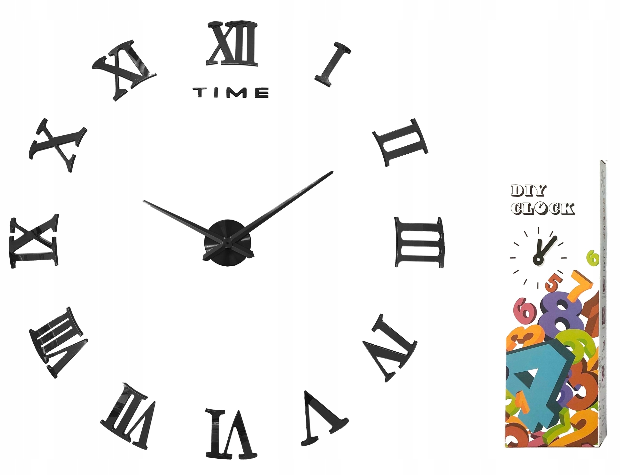 

Zegar Ścienny Duży Diy Naklejany Na Ścianę Lustro