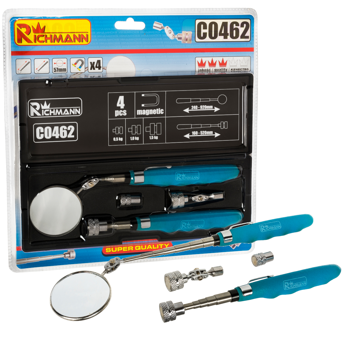 

Zestaw inspekcyjny chwytak lusterko 4 elementy