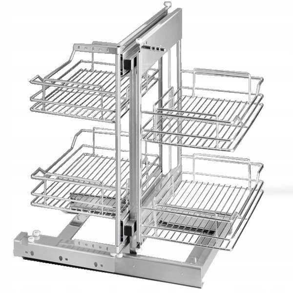 

Kosz narożny Magic Corner front 600 Srebrny Nomet