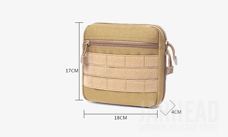 1000D First Aid Pouch Patch Bag Molle Hook and Loop Amphibious Tactical Kolor czarny