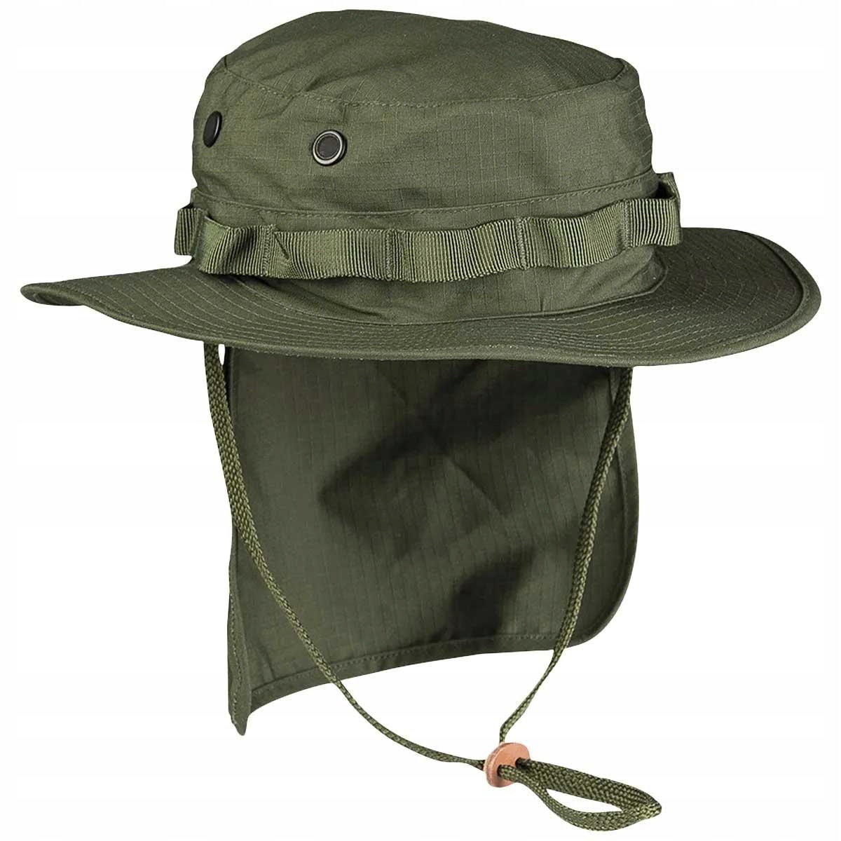 Kapelusz Boonie Wojskowy Z Odpinaną Klapą Olive Turystyczny Ripstop 3XL