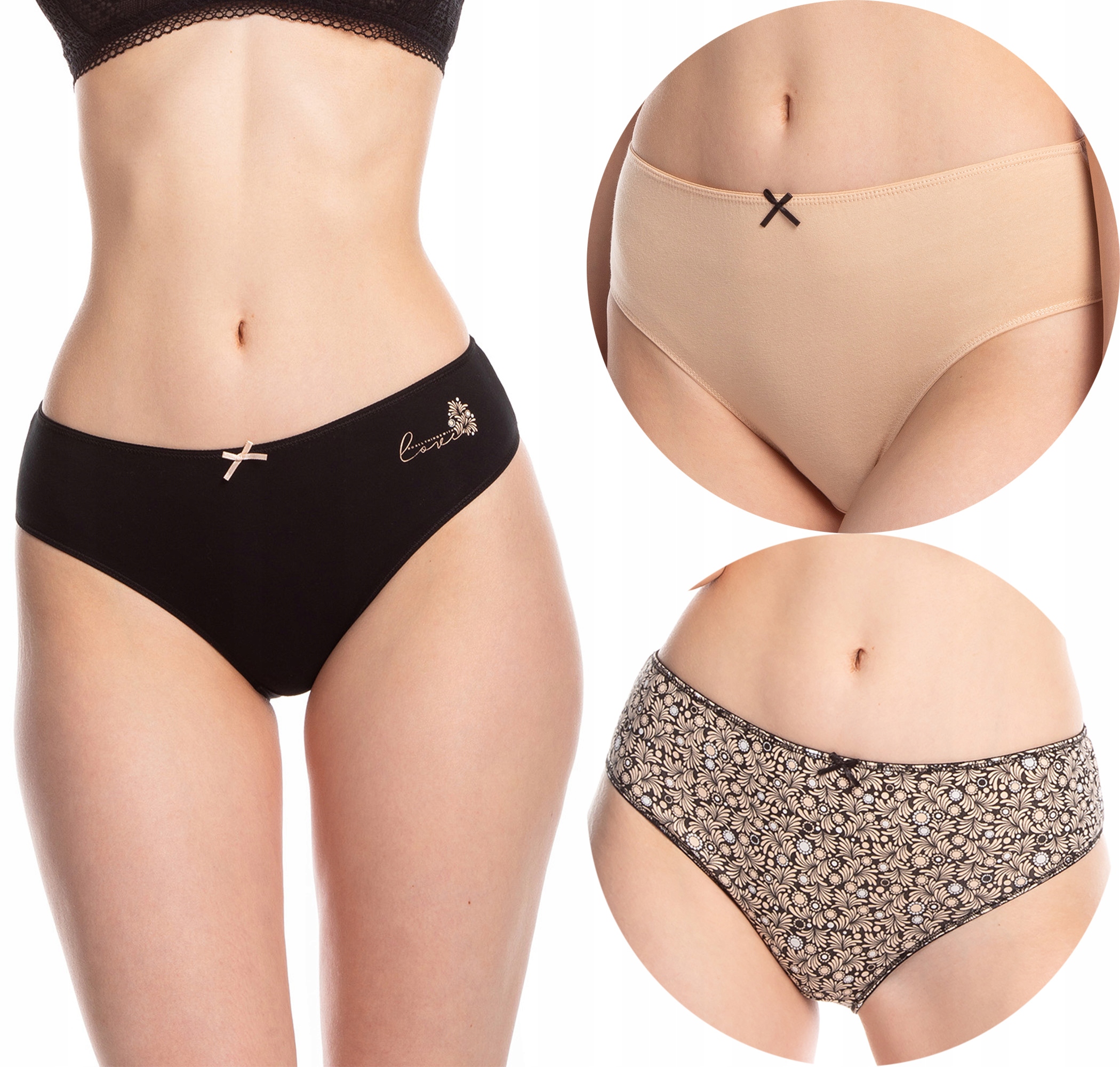 

Majtki Damskie Figi Bikini 3-PAK Lama 120BI-80 S