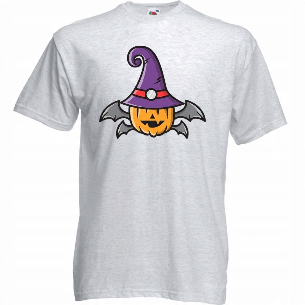 

Koszulka halloween czarownica dynia M ash szara